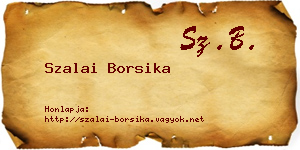 Szalai Borsika névjegykártya